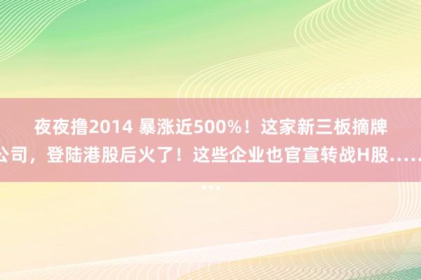 夜夜撸2014 暴涨近500%！这家新三板摘牌公司，登陆港股后火了！这些企业也官宣转战H股……