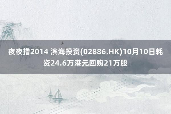 夜夜撸2014 滨海投资(02886.HK)10月10日耗资24.6万港元回购21万股