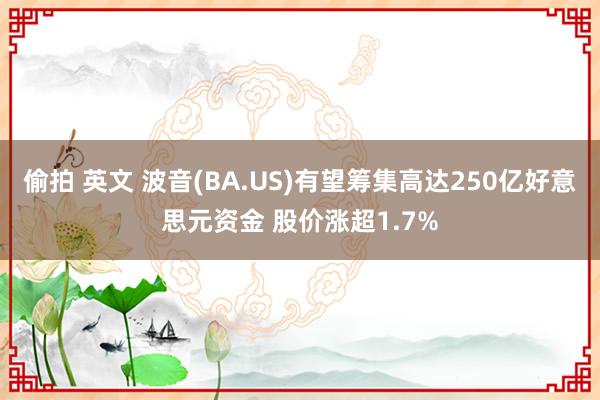 偷拍 英文 波音(BA.US)有望筹集高达250亿好意思元资金 股价涨超1.7%