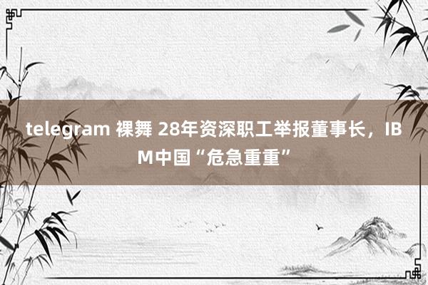 telegram 裸舞 28年资深职工举报董事长，IBM中国“危急重重”