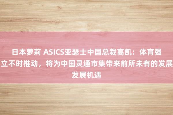 日本萝莉 ASICS亚瑟士中国总裁高凯：体育强国建立不时推动，将为中国灵通市集带来前所未有的发展机遇