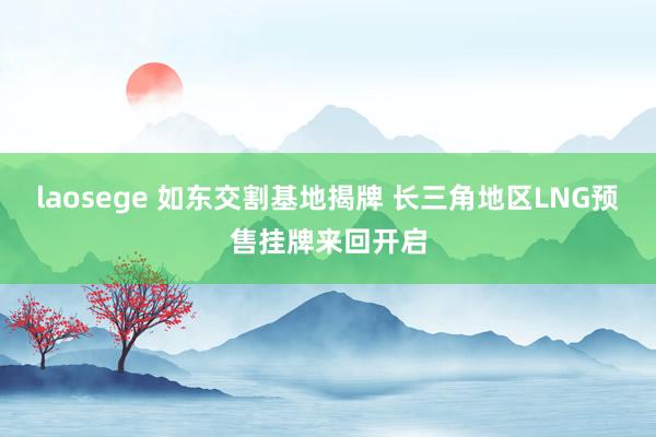 laosege 如东交割基地揭牌 长三角地区LNG预售挂牌来回开启