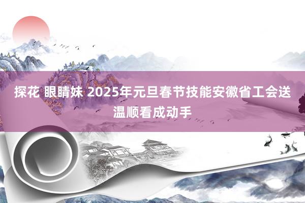 探花 眼睛妹 2025年元旦春节技能安徽省工会送温顺看成动手