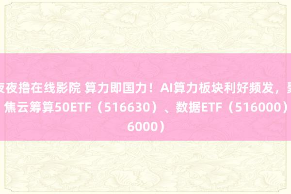 夜夜撸在线影院 算力即国力！AI算力板块利好频发，聚焦云筹算50ETF（516630）、数据ETF（516000）