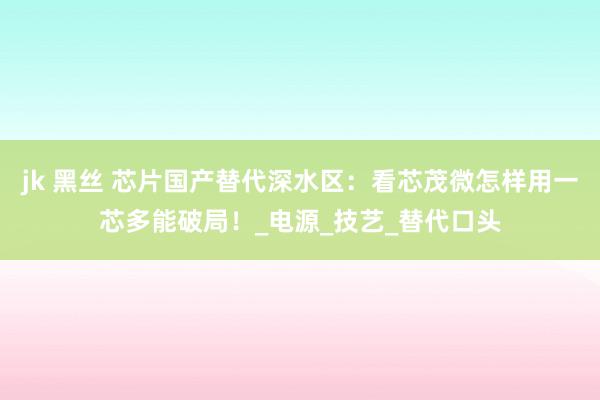 jk 黑丝 芯片国产替代深水区：看芯茂微怎样用一芯多能破局！_电源_技艺_替代口头